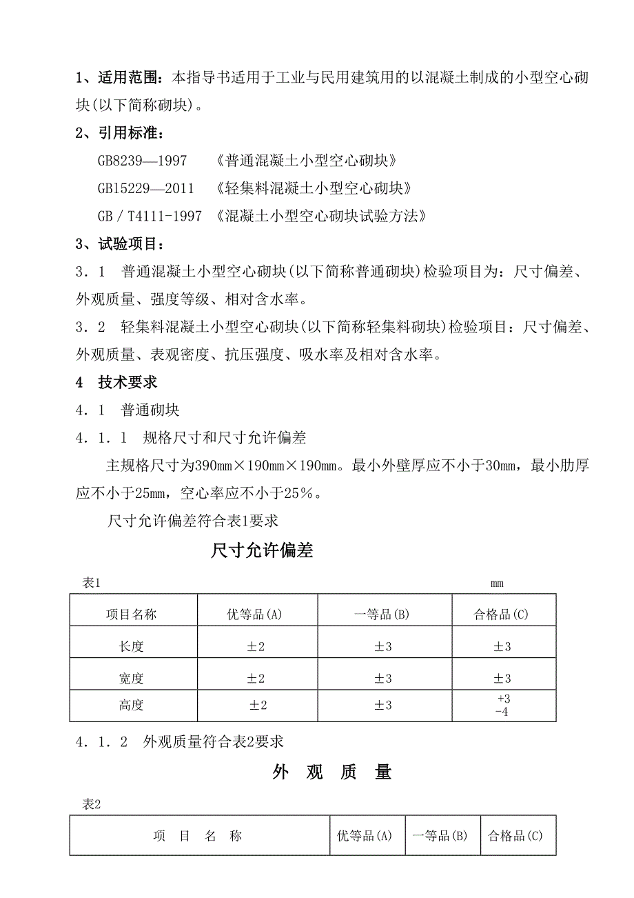 混凝土小型空心砌块检验作业指导书-04-2_第1页