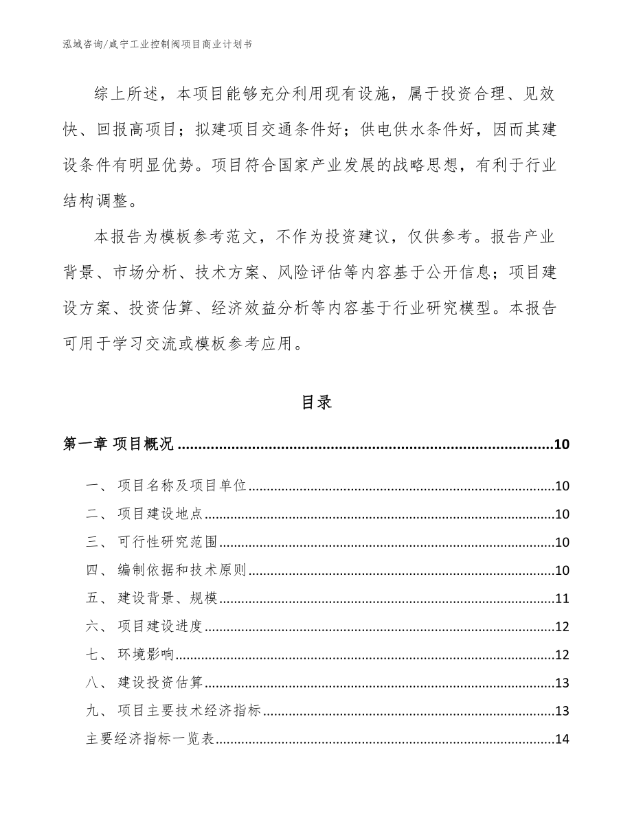咸宁工业控制阀项目商业计划书_第3页