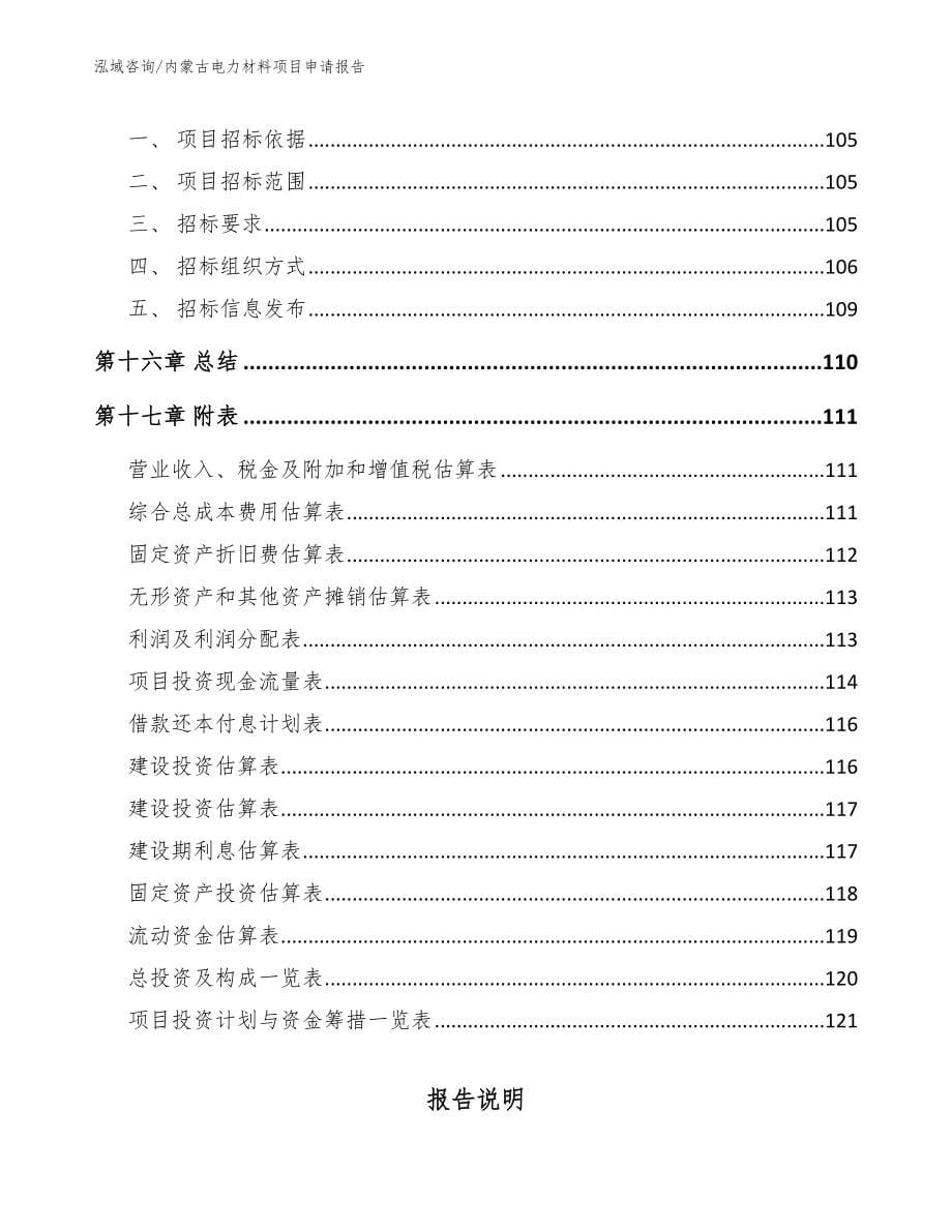 内蒙古电力材料项目申请报告_模板参考_第5页