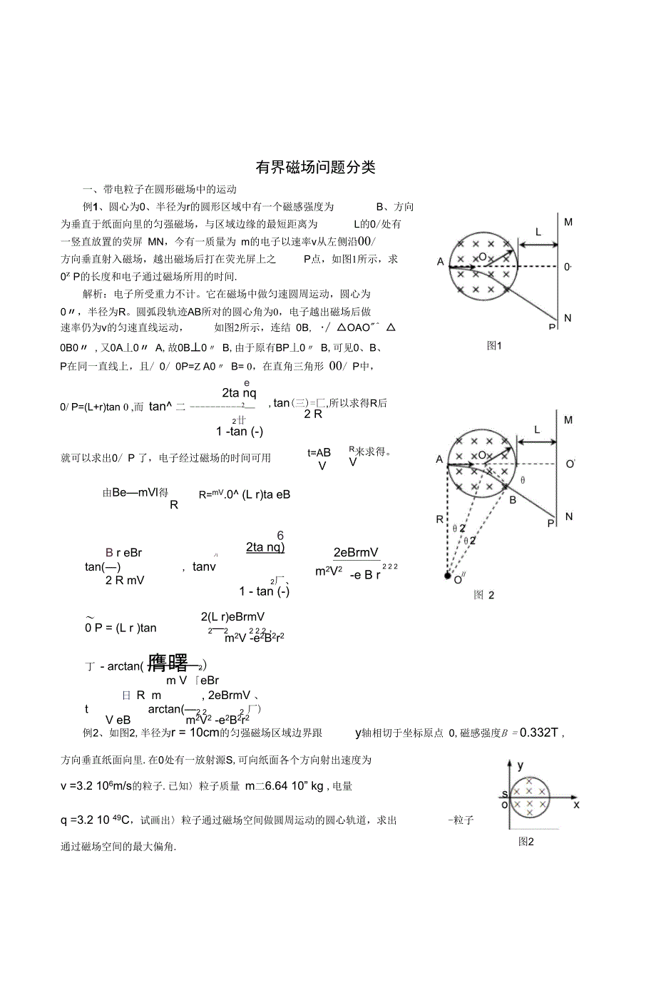 磁场问题专题训练_第1页