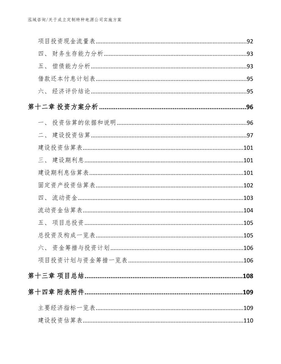 关于成立定制特种电源公司实施方案（范文）_第5页