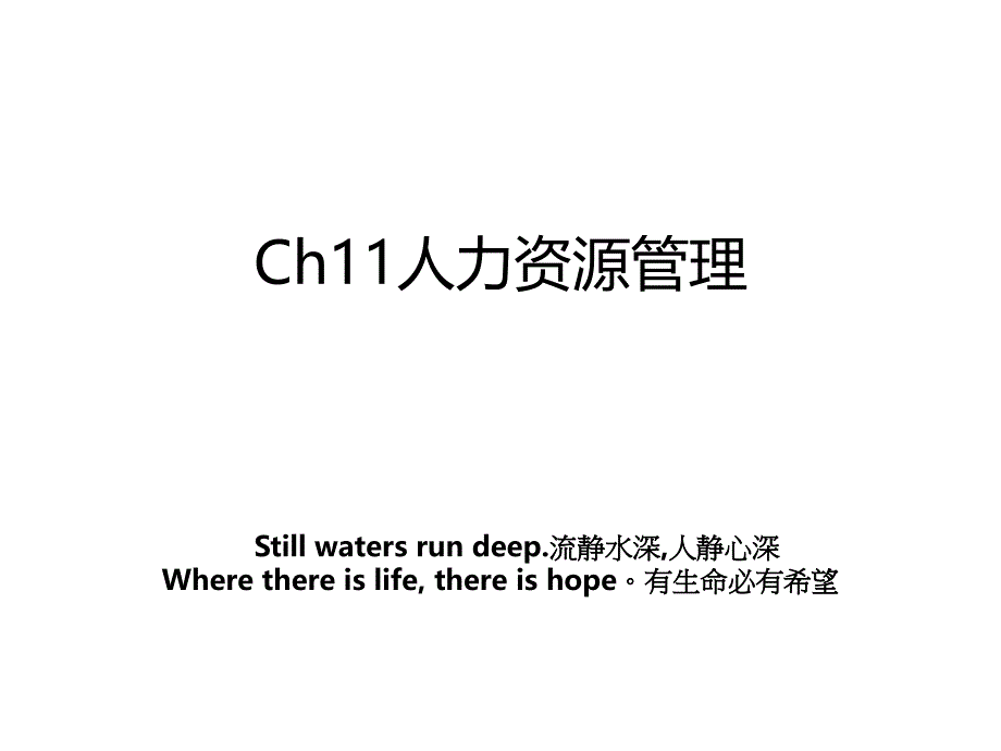 ch11人力资源_第1页