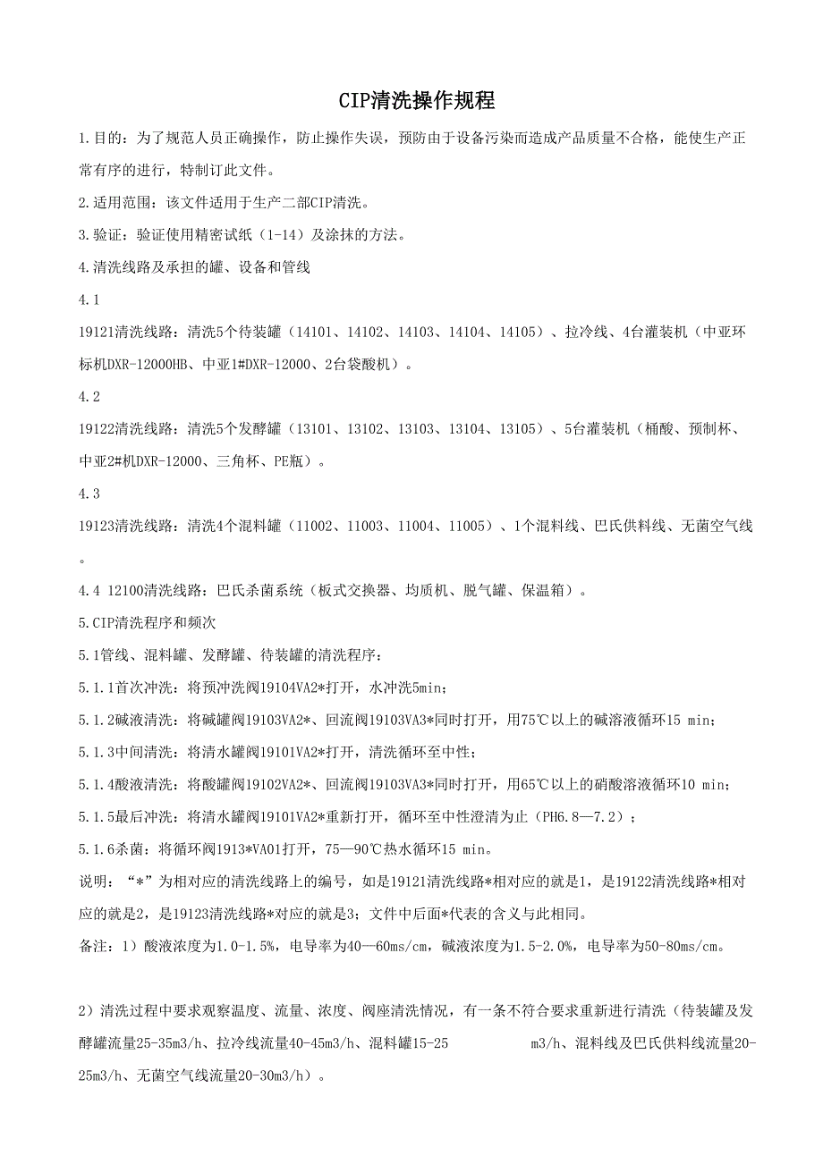 CIP清洗操作规范_第1页