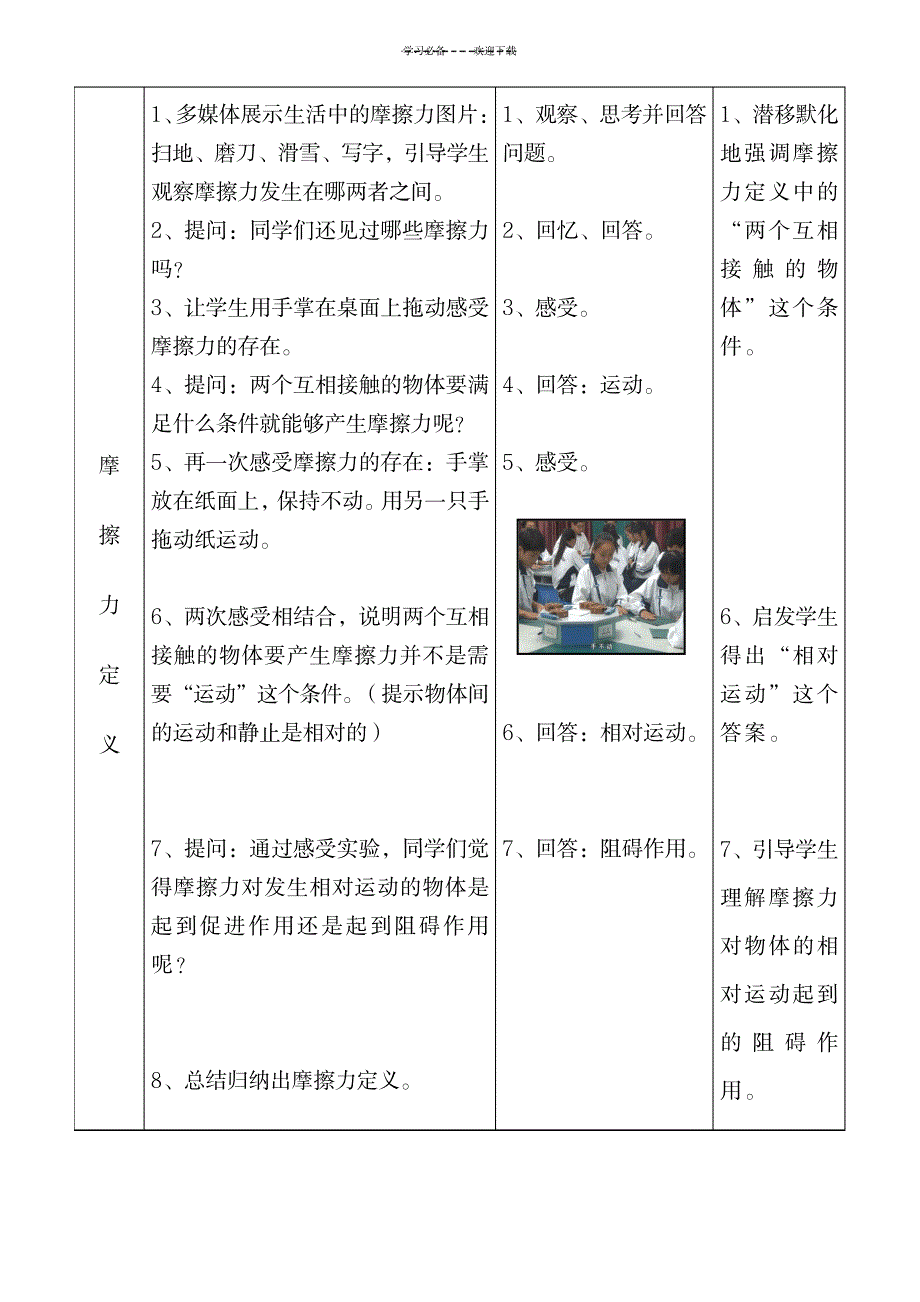 《摩擦力》教学设计_中学教育-中学学案_第4页