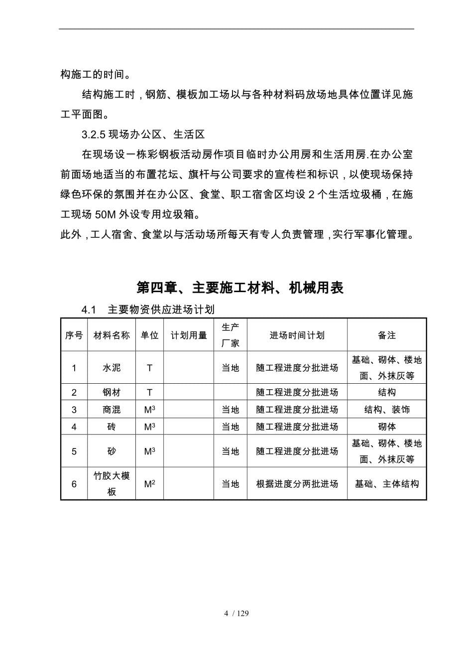 某公寓楼施工组织总设计说明_第5页