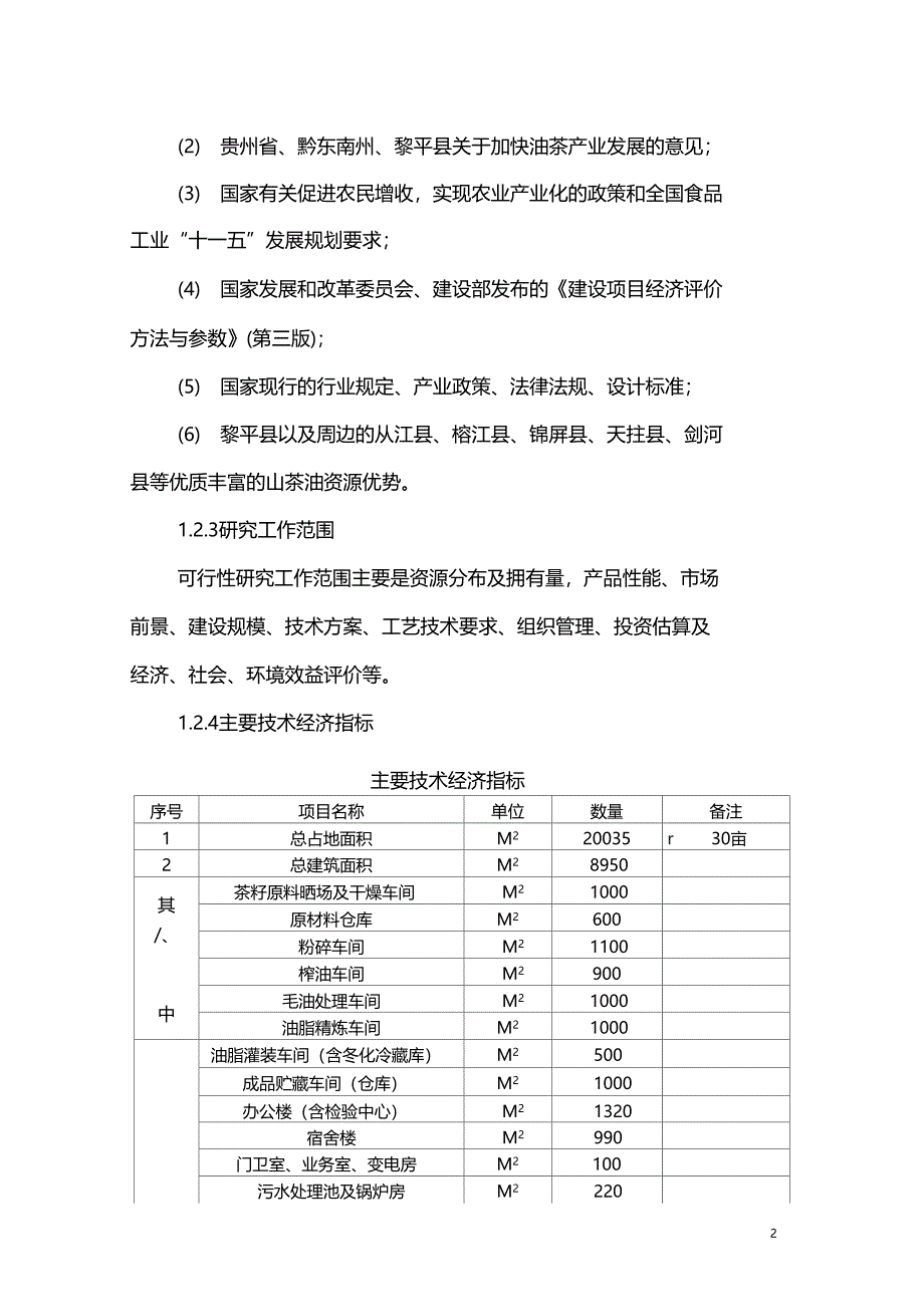 山茶油精炼厂项目可行性研究报告_第2页