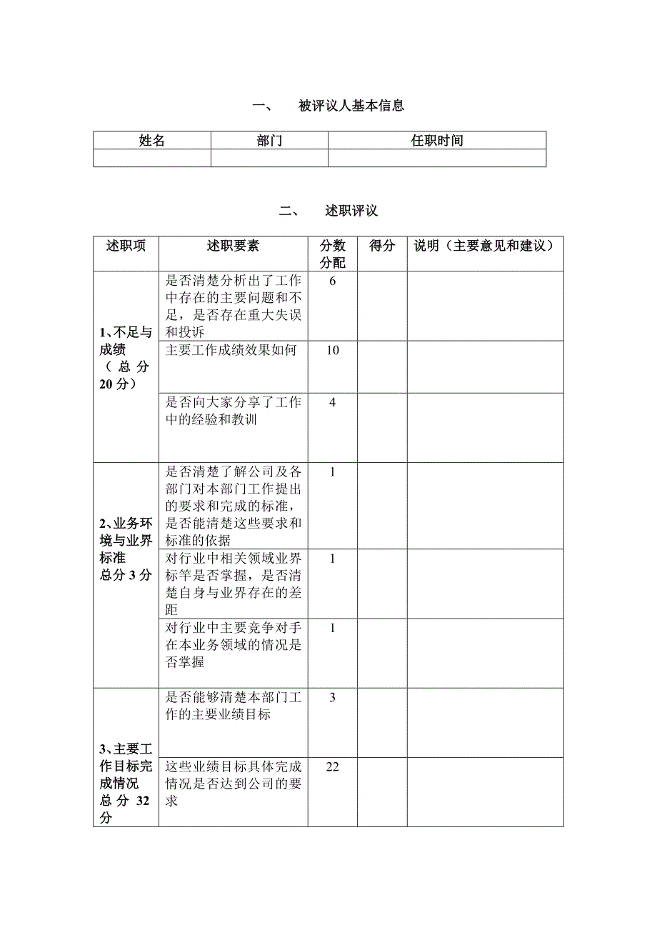 喜之郎公司中高层管理者述职管理规定_第5页