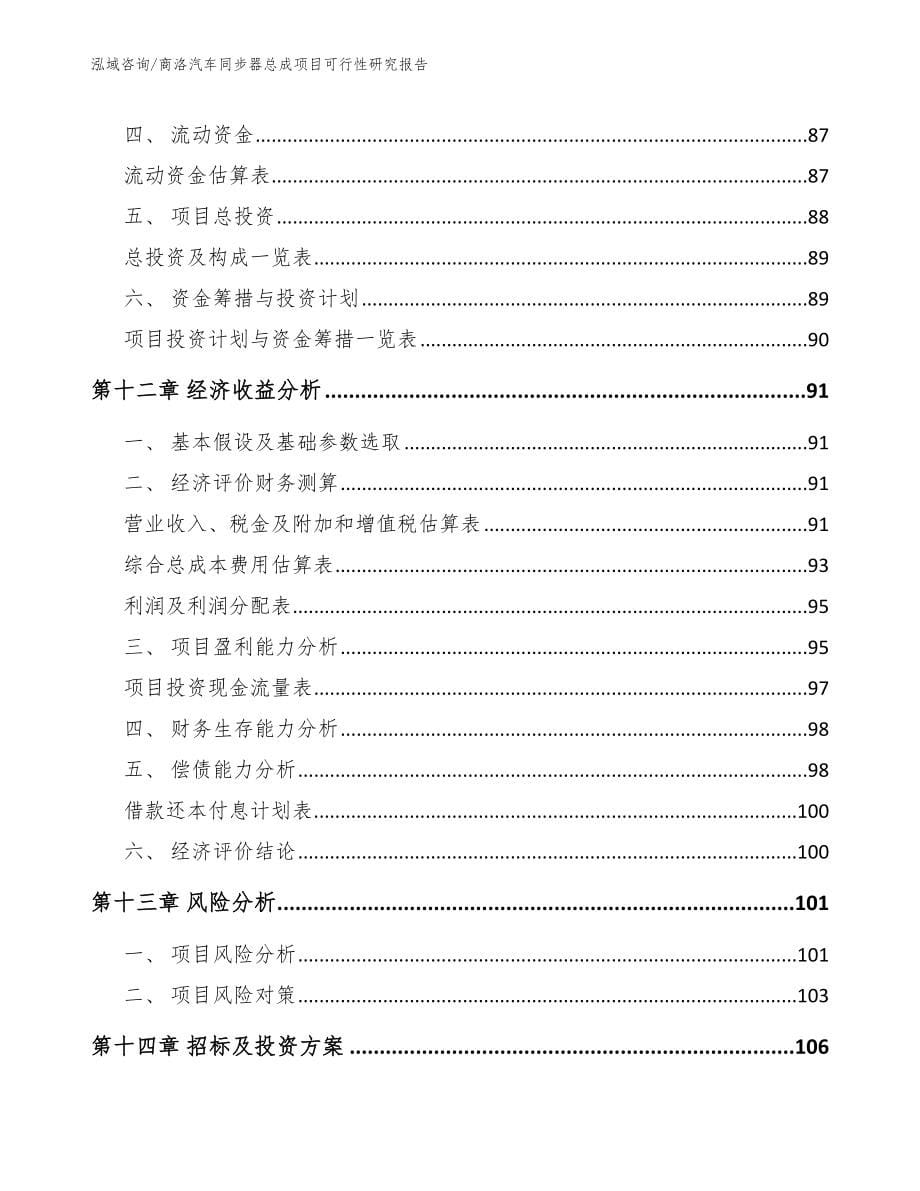 商洛汽车同步器总成项目可行性研究报告_第5页