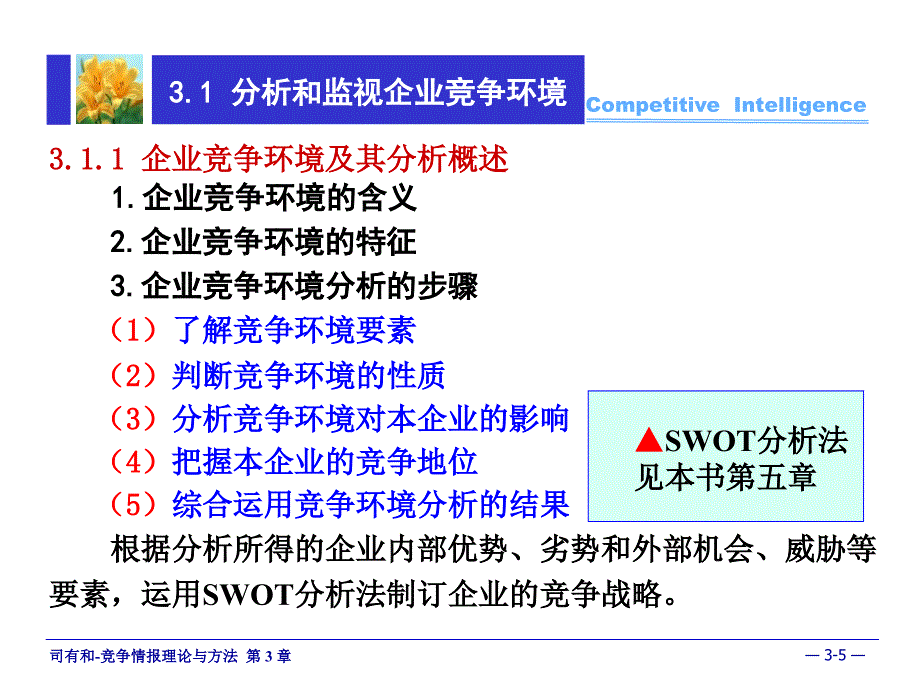 竞争情报工作的内容清华版ppt课件_第5页