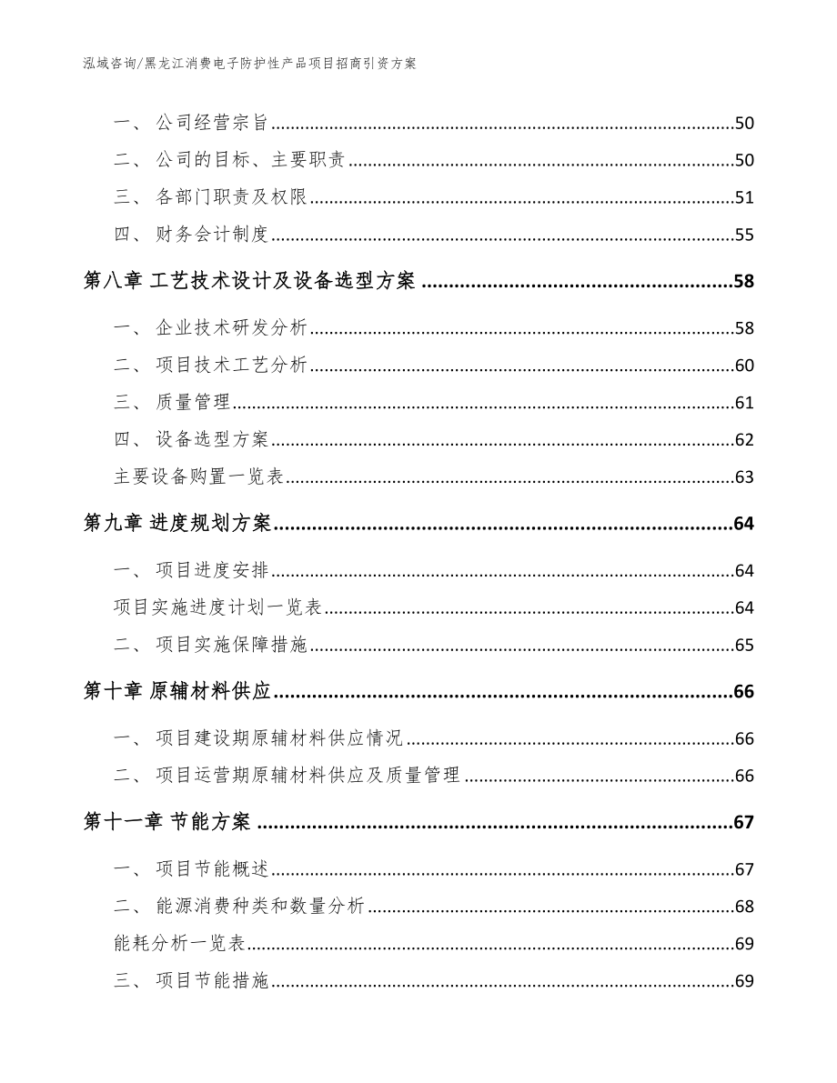 黑龙江消费电子防护性产品项目招商引资方案参考模板_第5页