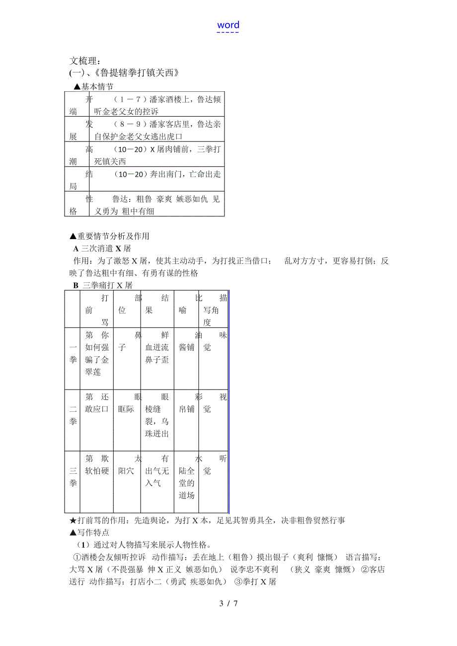 语文版八年级上册第四单元知识归纳_第3页