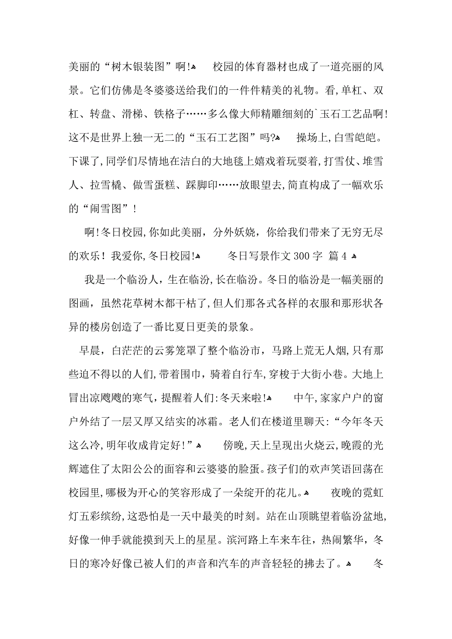 冬日写景作文300字合集六篇_第3页