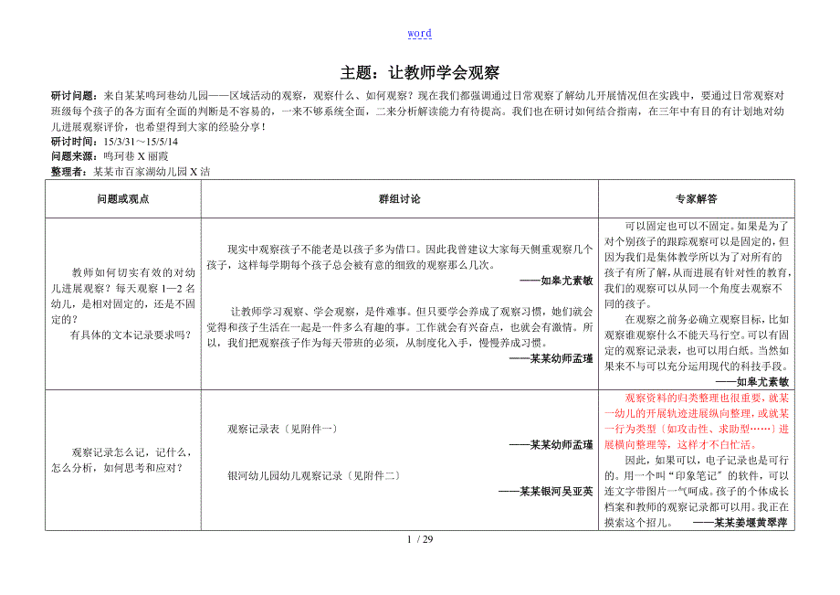 1主题研讨：让教师学会观察_第1页