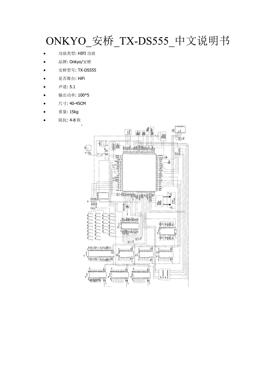 ONKYO安桥TX-DS555中文说明书.doc_第1页