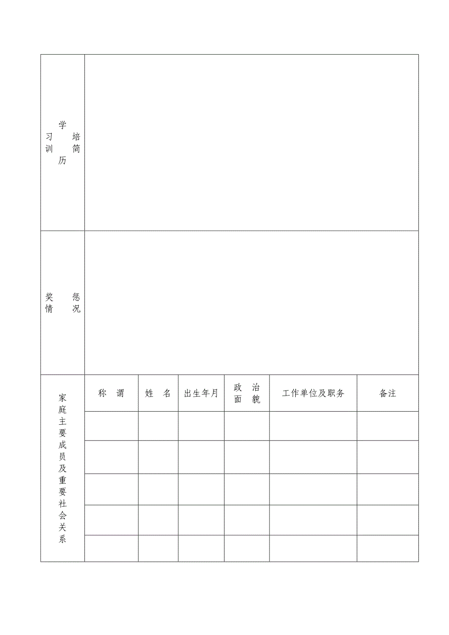 中天发展控股集团有限公司应聘登记表.doc_第3页