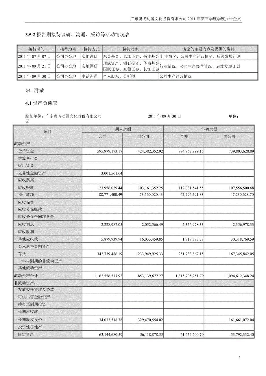 奥飞动漫第三季度报告全文_第5页