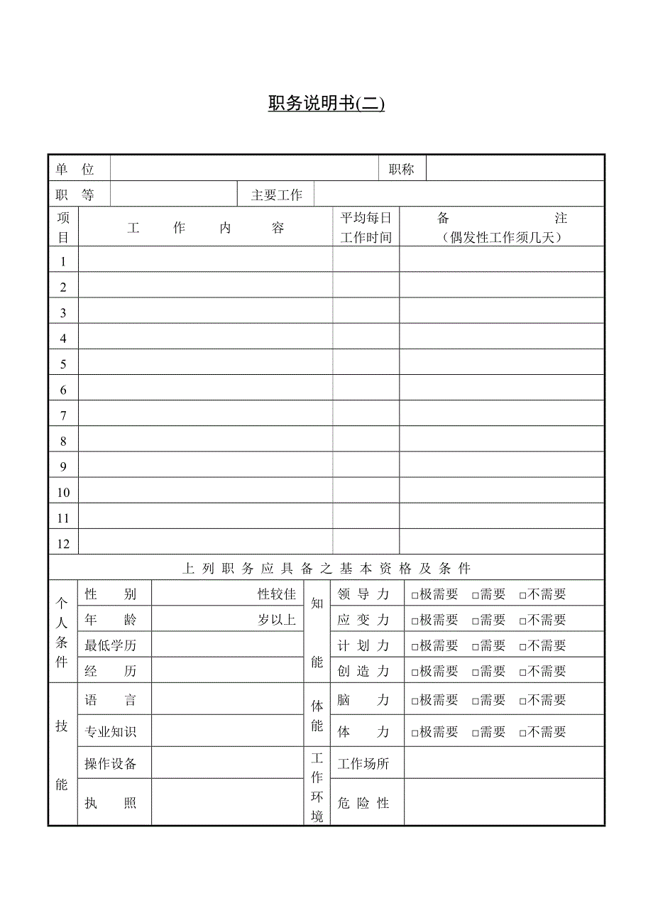 业务能力规定表(一)_第4页