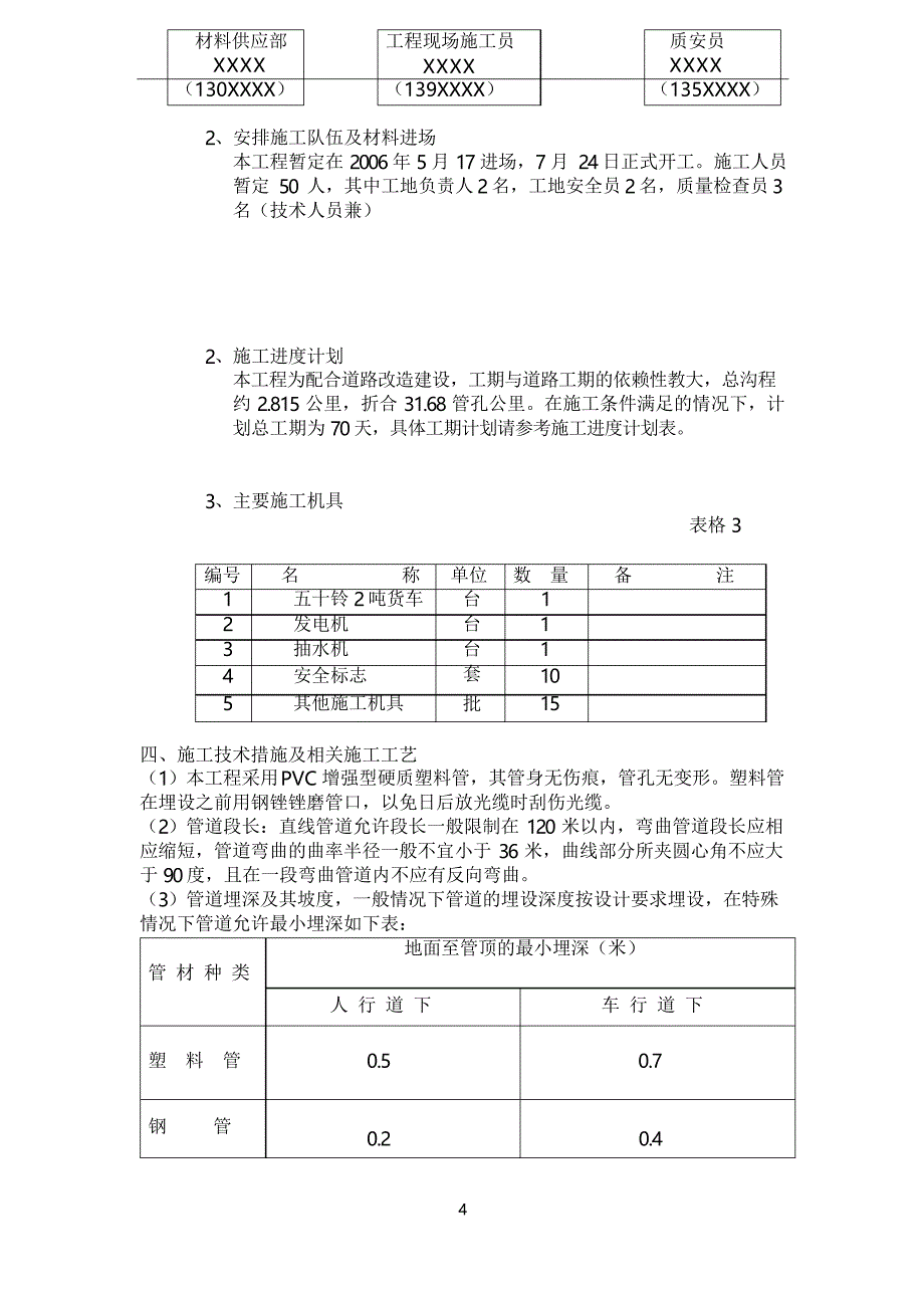 通信管道管道施工组织设计_第4页