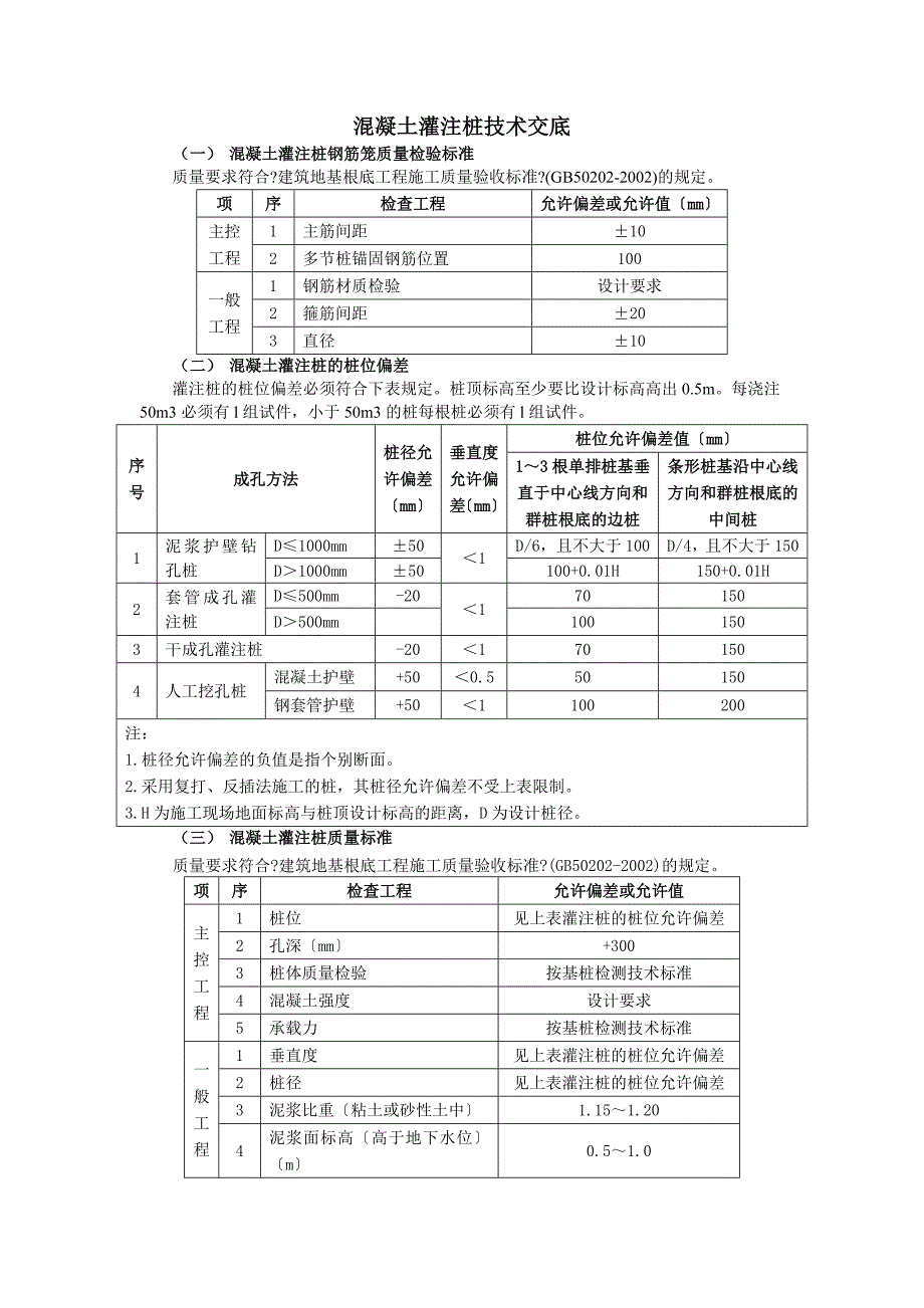 混凝土灌注桩技术交底（Word版）.docx_第1页