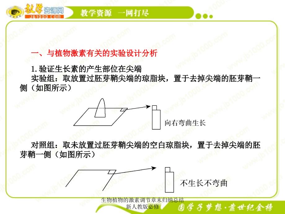 生物植物的激素调节章末归纳总结新人教版必修课件_第3页