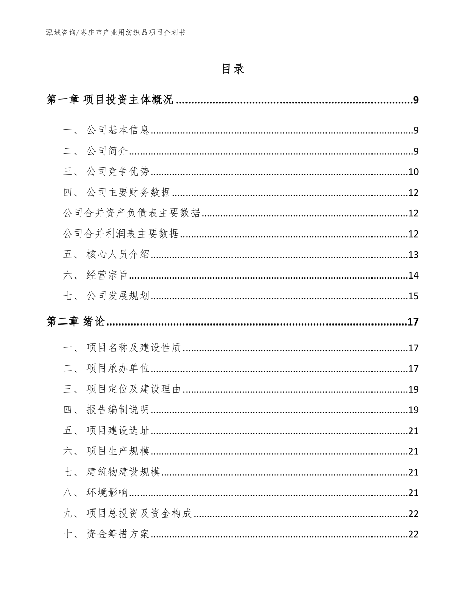 枣庄市产业用纺织品项目企划书_第2页