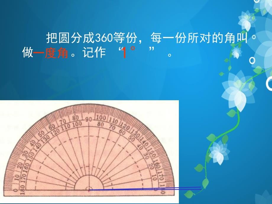 新人教版数学四年级上册《角的度量》课堂演示课件_第4页