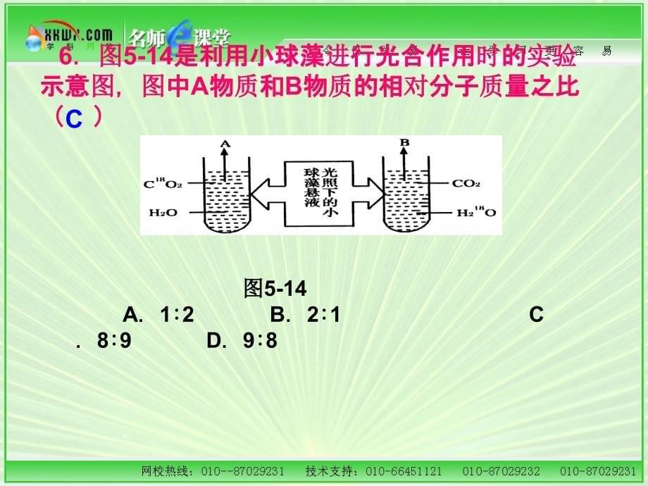 光合呼吸专项练习_第5页