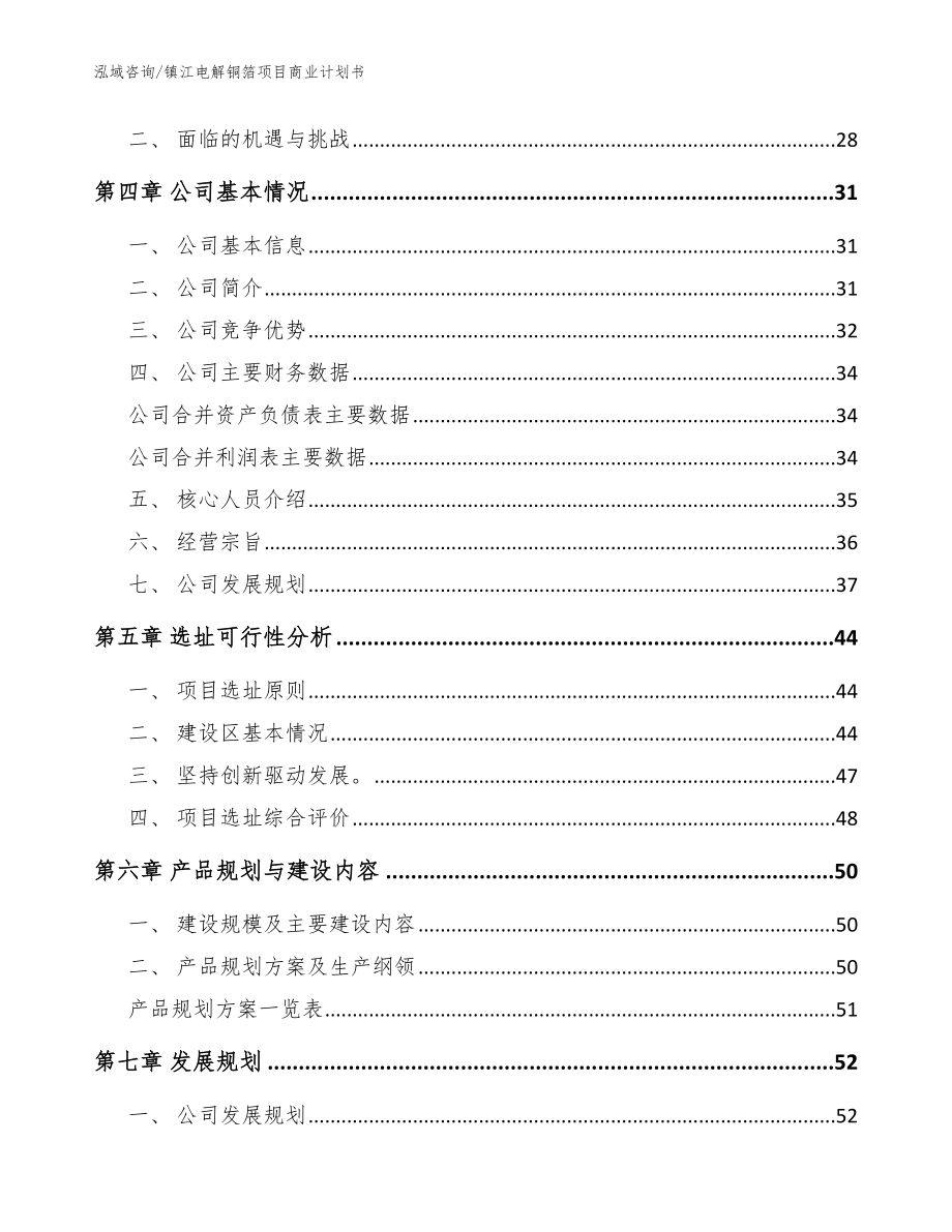 镇江电解铜箔项目商业计划书_范文_第3页