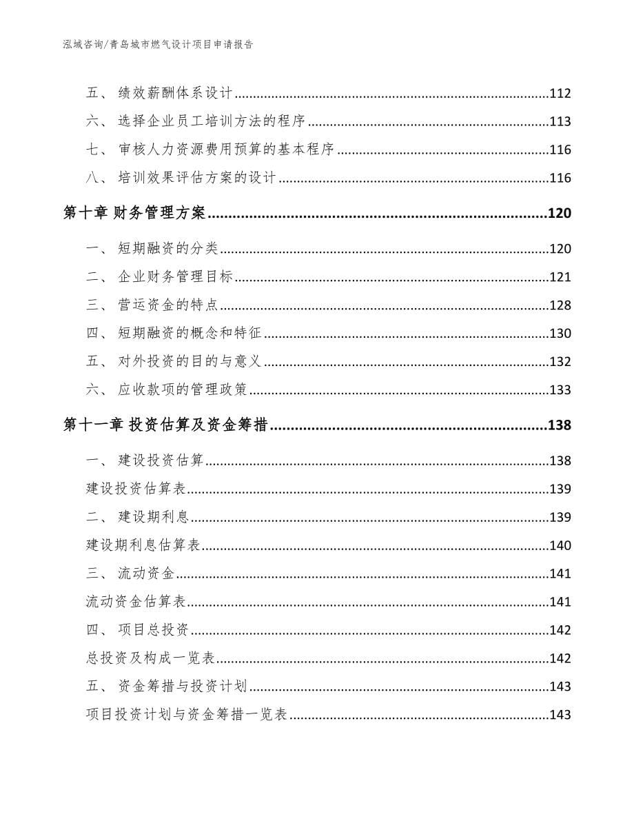 青岛城市燃气设计项目申请报告_第5页