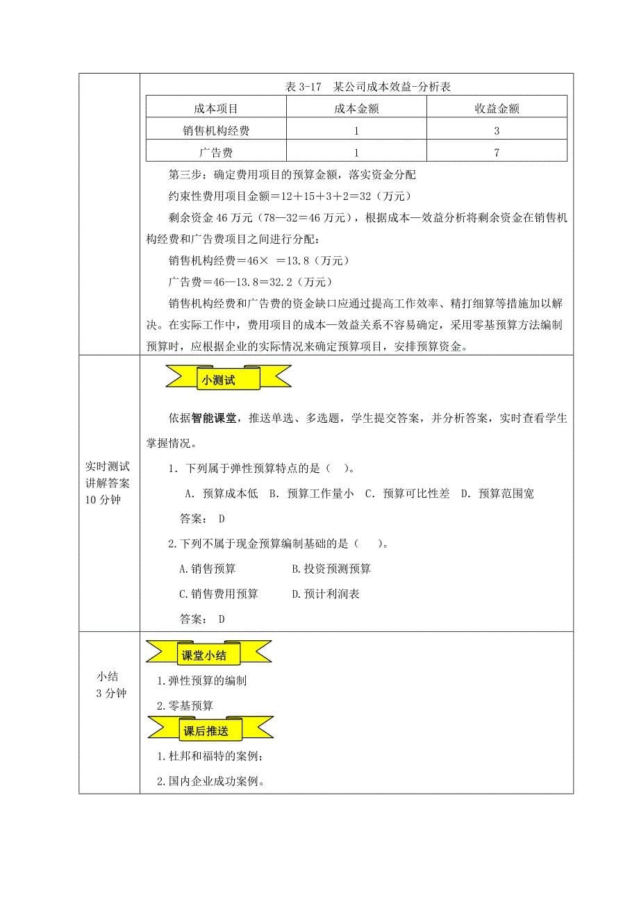 管理会计教案07 项目三 预算管理任务四弹性预算和零基预算_第5页