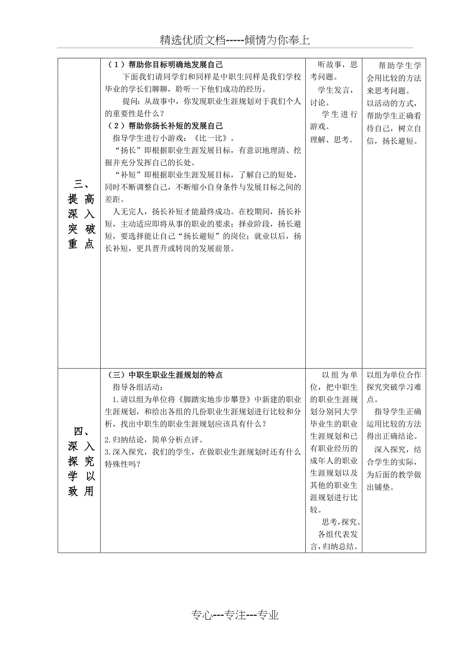 职业生涯规划教案范文(共6页)_第3页