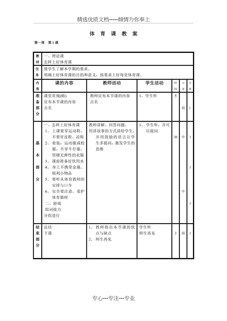 2014年五年级上册体育教案_第1页