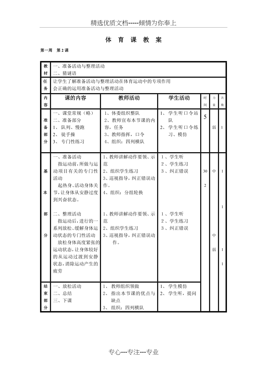 2014年五年级上册体育教案_第2页