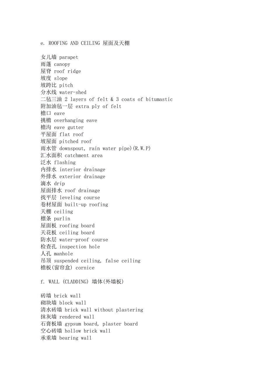 建筑专业词汇_第4页