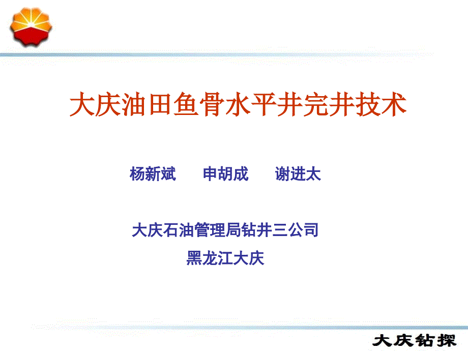 大庆油田鱼骨井水平井完井技术资料课件_第1页