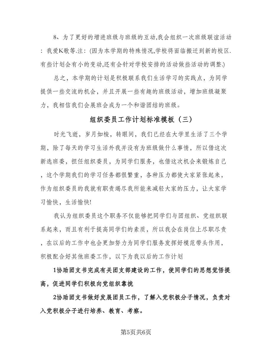 组织委员工作计划标准模板（三篇）.doc_第5页