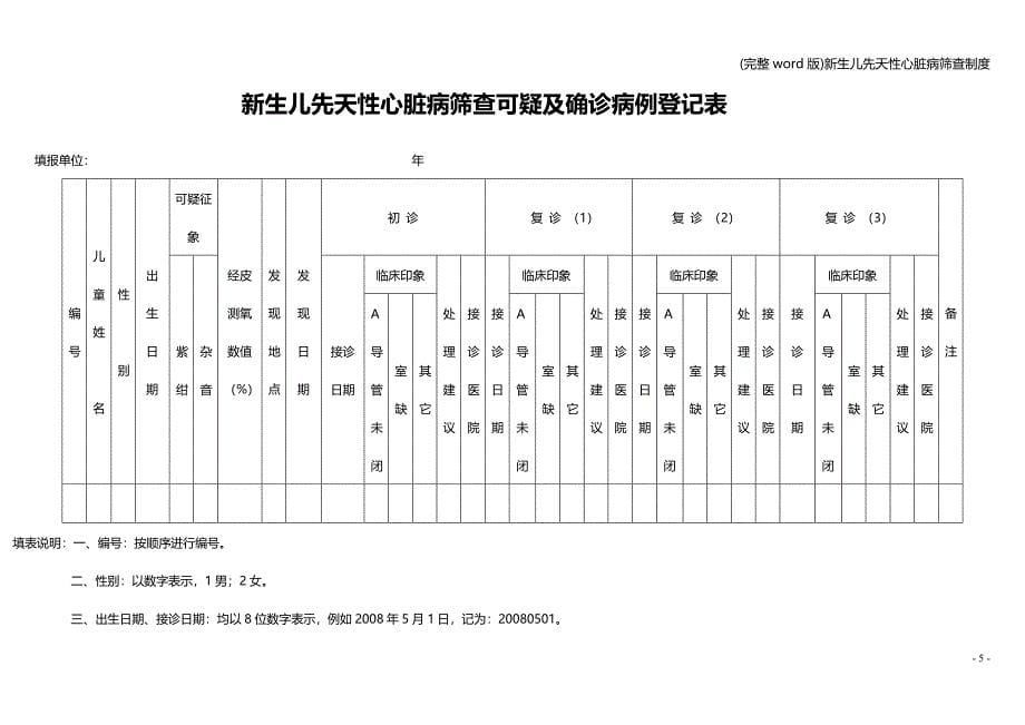 (完整word版)新生儿先天性心脏病筛查制度.doc_第5页