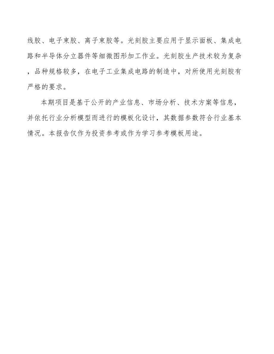 石家庄光刻胶项目可行性研究报告模板范文_第3页