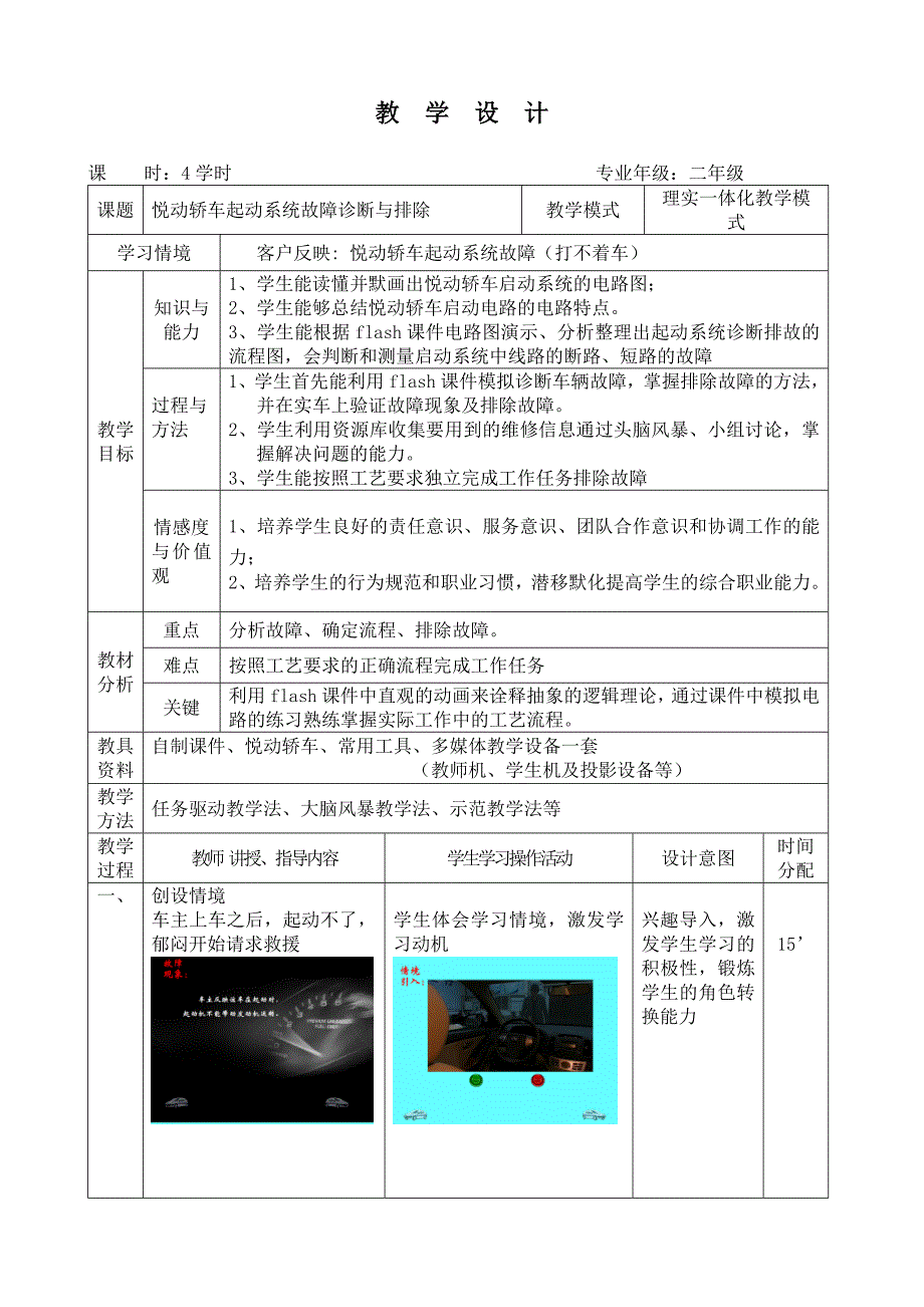 全国“创新杯”汽车与维修类说课大赛一等奖作品：发动机的构造教学设计 (教案)_第2页