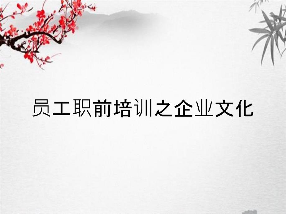 员工职前培训之企业文化_第1页