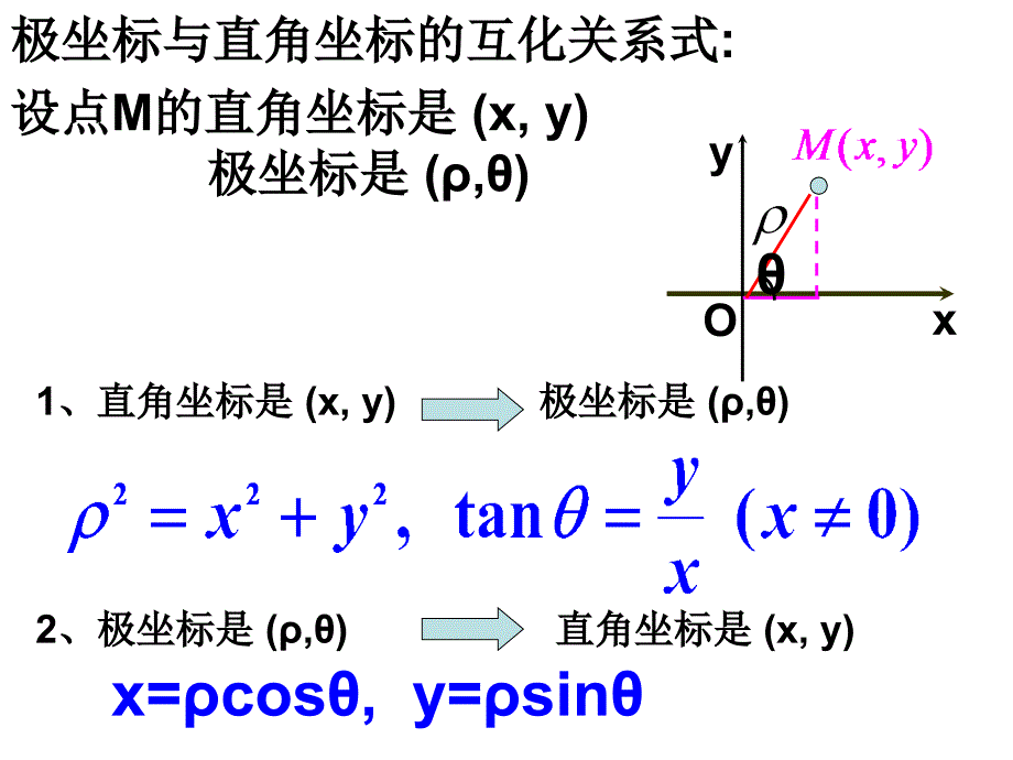 极坐标与直角坐标的转换(含圆的极坐标方程).ppt_第2页