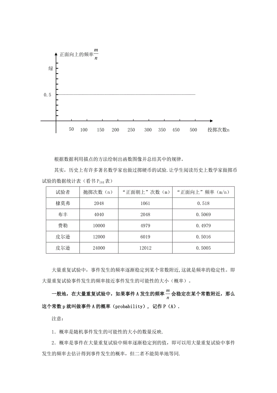 精校版【北师大版】七年级下册数学6.2频率的稳定性学案_第2页