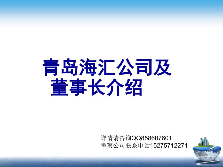 青岛海汇公司及董事长介绍_第1页