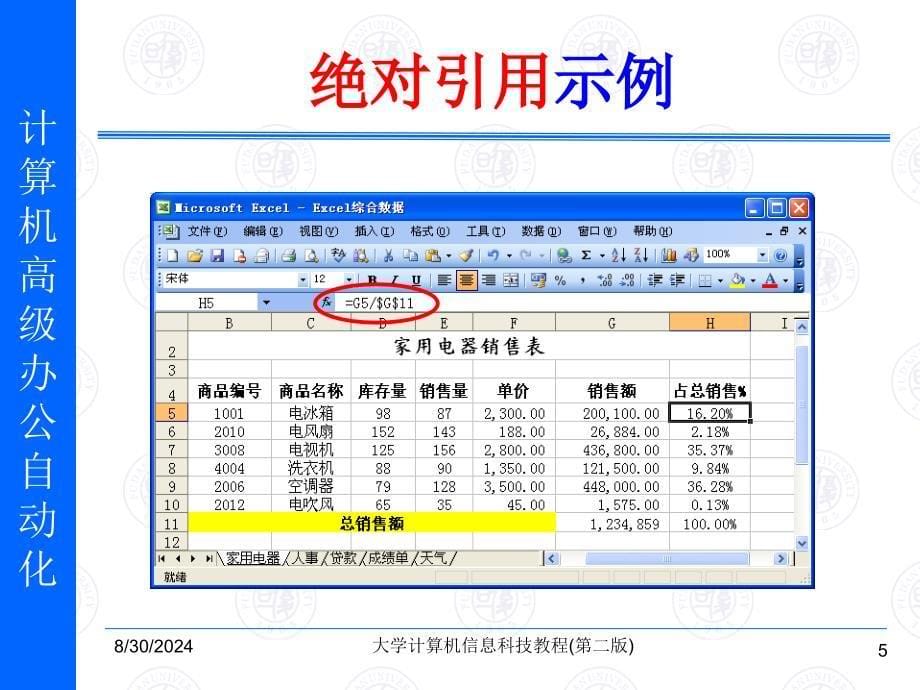 第8讲Excel数据的运算_第5页