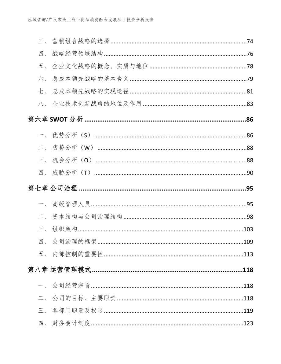 广汉市线上线下商品消费融合发展项目投资分析报告_第5页