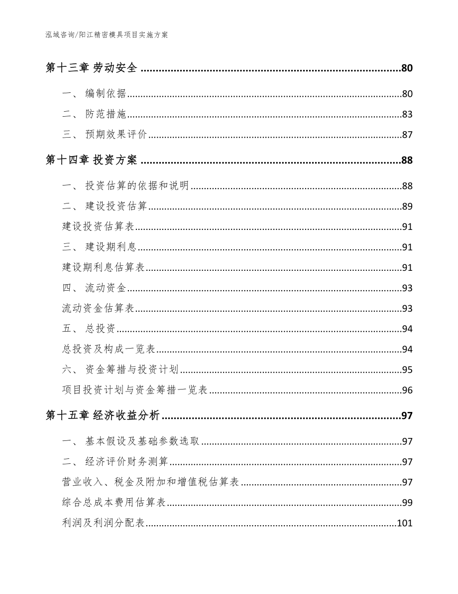 阳江精密模具项目实施方案（参考模板）_第4页