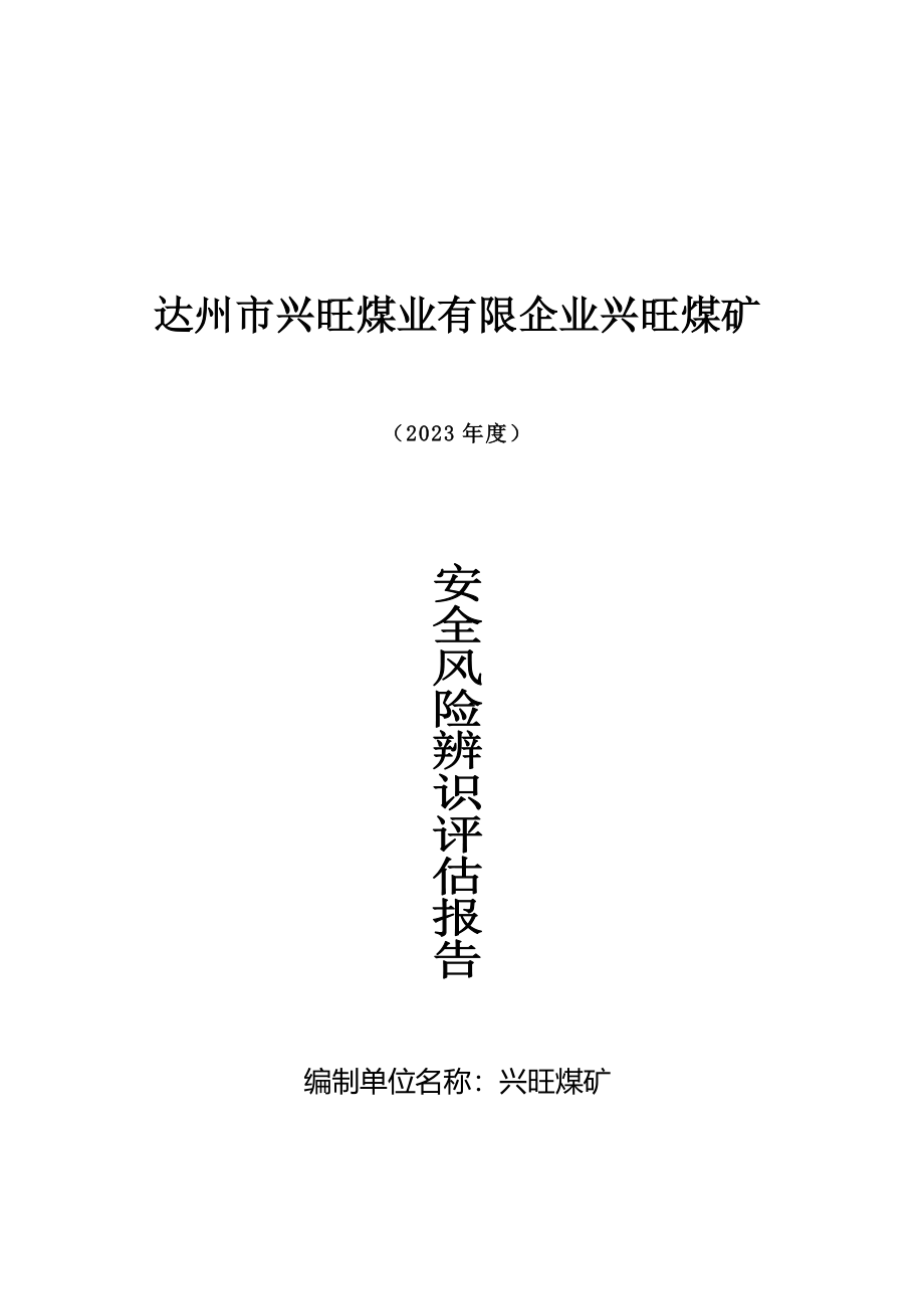 煤矿年度安全风险辨识评估报告.docx_第1页