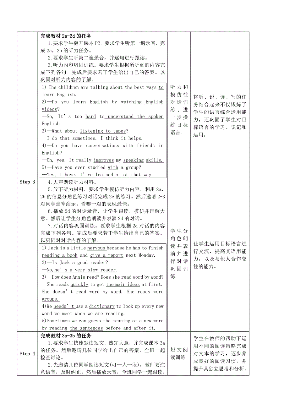 九年级英语全册 Unit 1 How can we become good learners Section A教学设计 新版人教新目标版_第4页