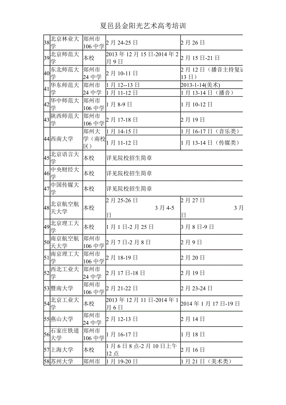 2015河南艺术单招时间表(美术为主)_其它考试_资格考试_第3页