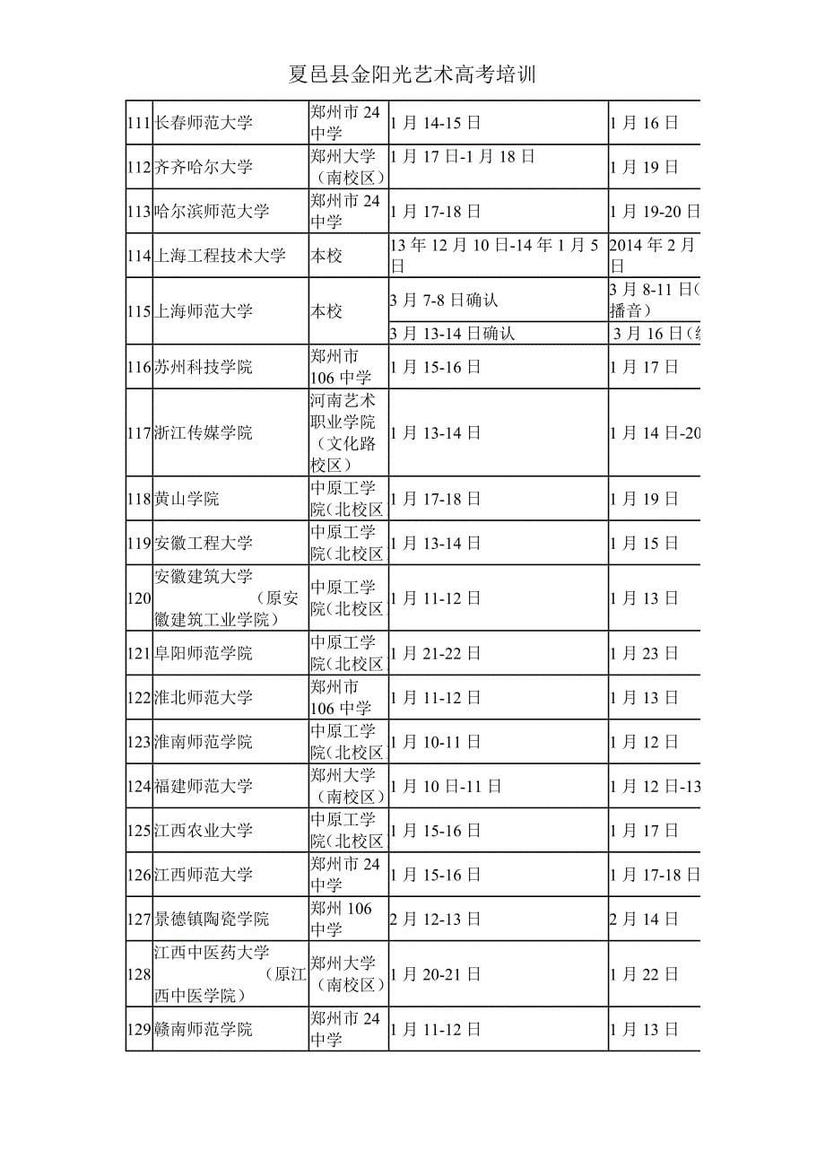 2015河南艺术单招时间表(美术为主)_其它考试_资格考试_第5页